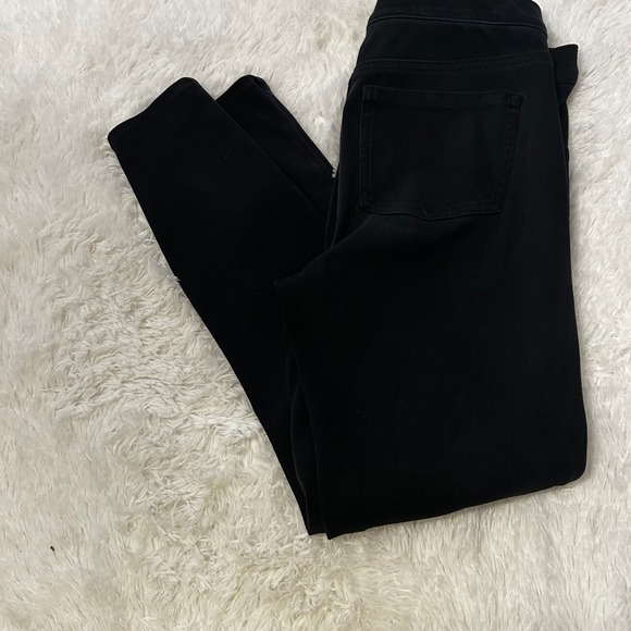Spanx Ankle Jean-ish Leggings Black High Waist Slim Fit Pull On Pants Womens M - Picture 3 of 6